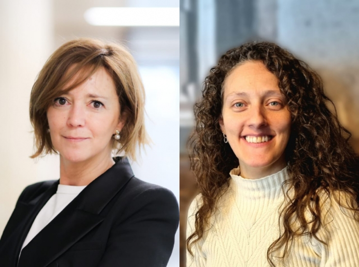 La CEO i cofundadora d'AUMENTIUM, Jessica Rivera, i la cap de l'Oficina de serveis de confiança electrònica del Principat d'Andorra (OSCEPA), Marta Osuna.